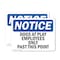 Signmission Dogs At Play Employees Only Past This Point OSHA Notice Sign, Vinyl Decal, 14in W x 10in L, 2PK OS-2PACK-NS-D-1014-L-11437 - alternate 1